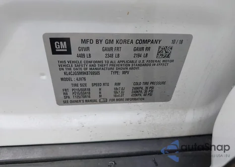 2019 Buick Encore Awd Essence from USA, damaged, VIN KL4CJGSM9KB769505